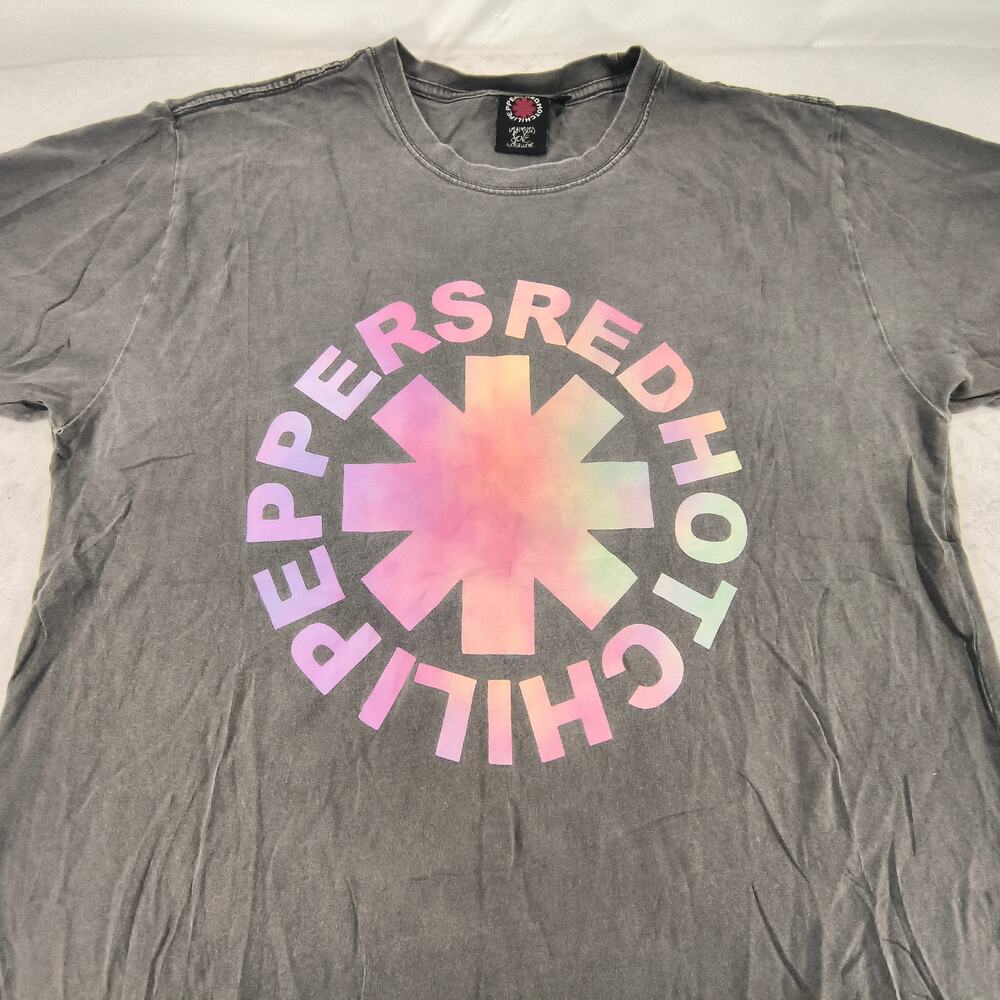 Red Hot Chili Peppers Band Graphic Shirt Mens Size Extra Large XL Gray Multi